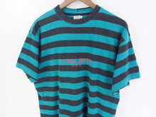 Load image into Gallery viewer, VINTAGE GUESS JEANS STRIPE T SHIRT - M
