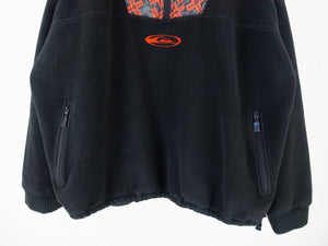 VINTAGE RARE QUIKSILVER FLEECE 1/4 ZIP - XL