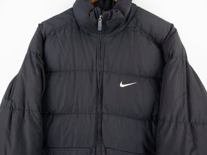 VINTAGE NIKE BIG SWOOSH PUFFER JACKET - L/XL