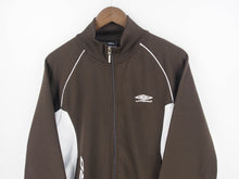 Load image into Gallery viewer, VINTAGE UMBRO BROWN DETAILED ZIP UP - M/L
