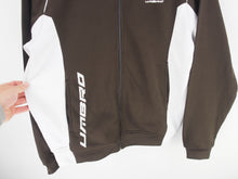 Load image into Gallery viewer, VINTAGE UMBRO BROWN DETAILED ZIP UP - M/L
