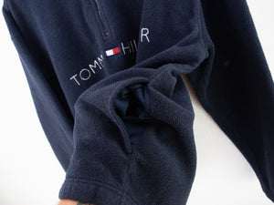 VINTAGE TOMMY BIG SPELL FLAG FLEECE 1/4 - L