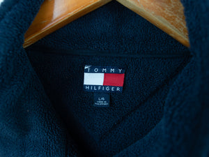 VINTAGE TOMMY BIG SPELL FLAG FLEECE 1/4 - L