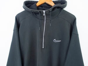 VINTAGE NIKE SWOOSH 1/4 ZIP HOODIE - L