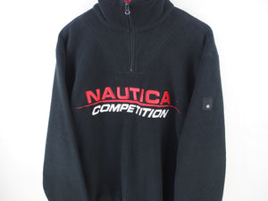 VINTAGE NAUTICA COMP FLEECE 1/4 ZIP - M/L