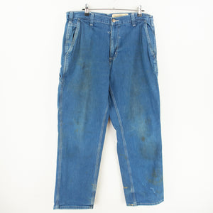 VINTAGE CARHARTT THRASHED CARPENTER PANTS - 34'