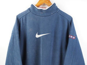 VINTAGE NIKE EMBROIDERED MOCK CREWNECK - L/XL