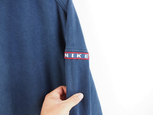 VINTAGE NIKE EMBROIDERED MOCK CREWNECK - L/XL