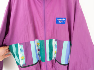 VINTAGE REEBOK ABSTRACT WINDBREAKER - L