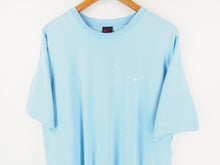 Load image into Gallery viewer, VINTAGE NIKE BABY BLUE MINI SWOOSH T SHIRT - L
