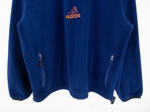 VINTAGE ADIDAS EMBROIDERED FLEECE 1/4 - XL