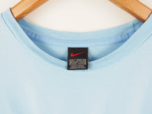 Load image into Gallery viewer, VINTAGE NIKE BABY BLUE MINI SWOOSH T SHIRT - L
