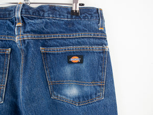 VINTAGE DICKIES DARK FADED DENIM PANTS - 32'