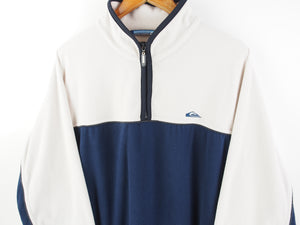 VINTAGE QUIKSILVER EMBROIDERED FLEECE 1/4 - XL