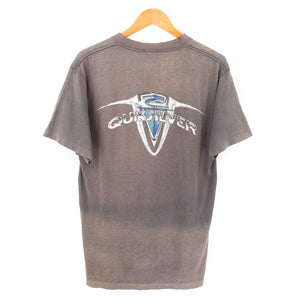 VINTAGE QUIKSILVER FADED GRAPHIC T SHIRT - M