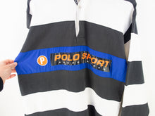 Load image into Gallery viewer, VINTAGE POLO SPORT STRIPED RUGBY JUMPER - XL
