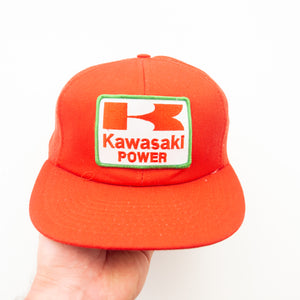 VINTAGE 80's KAWASAKI POWER TRUCKER CAP - ONE SIZE