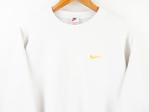 VINTAGE NIKE EMBROIDERED SWOOSH CREWNECK - L