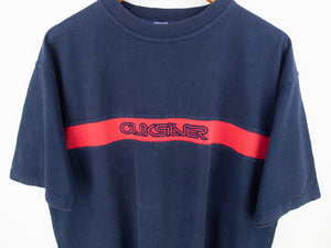 VINTAGE QUIKSILVER EMBROIDERED T SHIRT - L