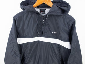 VINTAGE NIKE STRIPE 1/4 ZIP WINDBREAKER - S