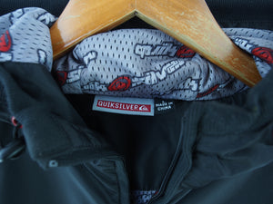 VINTAGE QUIKSILVER RUBBER LOGO WINDBREAKER - XL