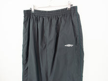 Load image into Gallery viewer, VINTAGE UMBRO GREEN PIPING TRACK PANTS - XL/36&#39;
