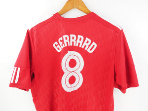 VINTAGE ADIDAS 2010-11 LIVERPOOL GERRARD JERSEY - L