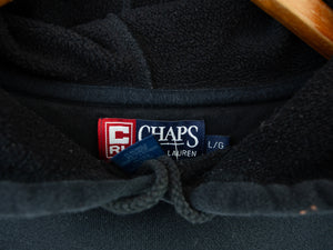 VINTAGE CHAPS EMBROIDERED HOODIE - L