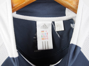 VINTAGE ADIDAS DETIALED 1/4 T SHIRT - L