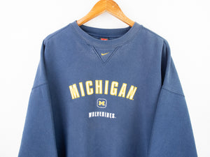 VINTAGE NIKE MICHIGAN EMBROIDERED CREWNECK - XXL