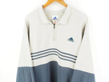 Load image into Gallery viewer, VINTAGE ADIDAS TWO TONE RUGBY JUMPER 1/4 ZIP - XL
