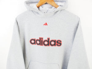 VINTAGE ADIDAS EMBROIDERED HOODIE - S