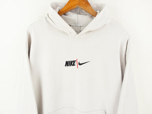 VINTAGE NIKE EMBROIDERED HOODIE - L