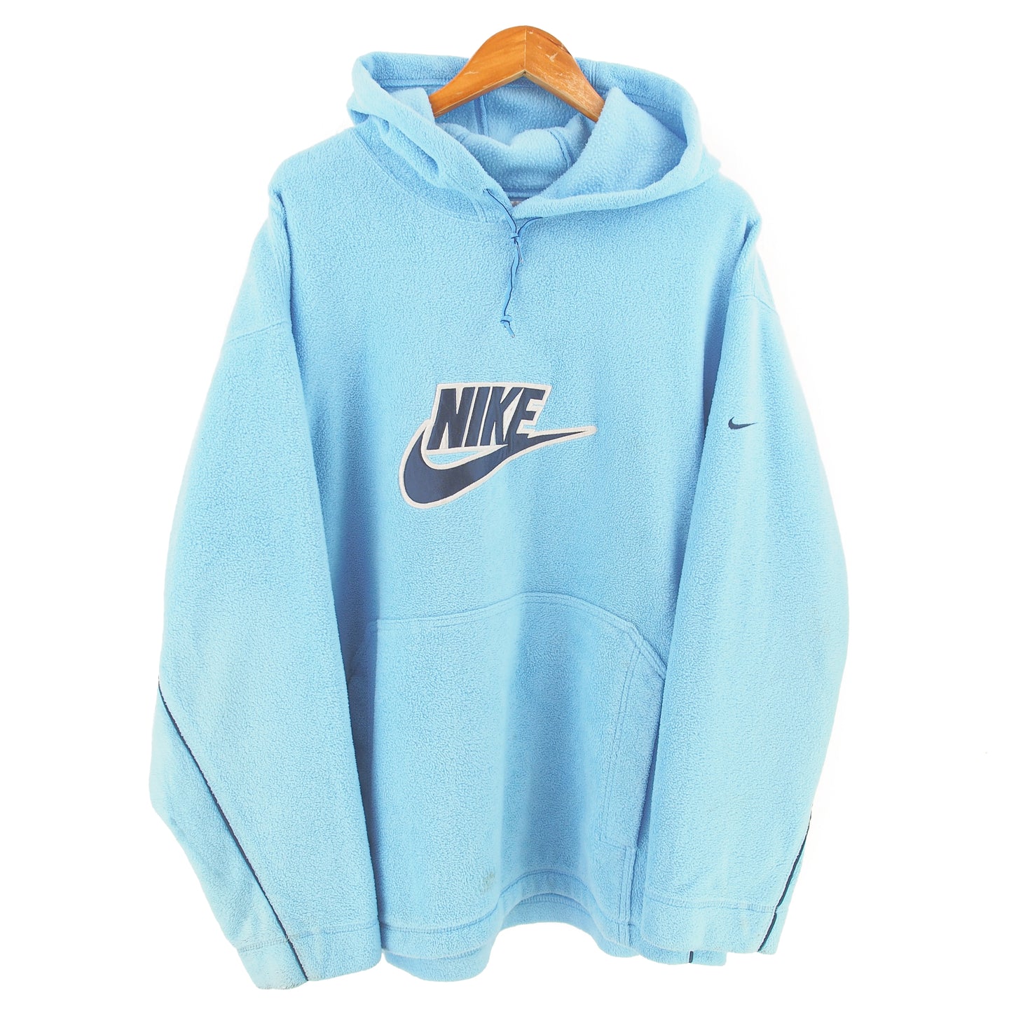 VINTAGE NIKE FLEECE EMBROIDERED HOODIE - XXL