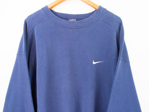 VINTAGE NIKE EMBROIDERED SWOOSH CREW - XXL