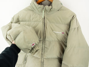 VINTAGE REEBOK PISTACHIO GREEN PUFFER JACKET - XL