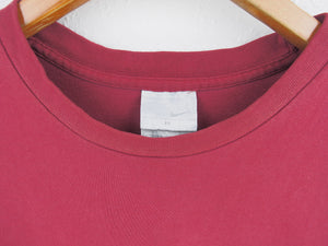 VINTAGE NIKE EMBROIDERED SWOOSH T SHIRT - M