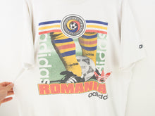 Load image into Gallery viewer, VINTAGE RARE ADIDAS ROMANIA GRAPHIC T SHIRT - L
