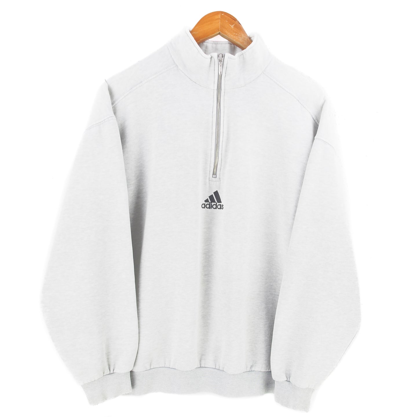 VINTAGE ADIDAS CENTRE LOGO 1/4 ZIP - M