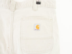 VINTAGE CARHARTT DISTRESSED CARPENTER SHORTS - 34'