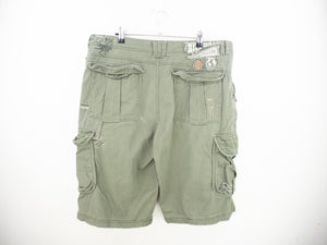 VINTAGE QUIKSILVER Y2K BAGGY CARGO SHORTS - 36'