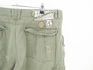 VINTAGE QUIKSILVER Y2K BAGGY CARGO SHORTS - 36'