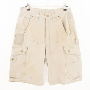 VINTAGE CARHARTT DISTRESSED LONG CARGO SHORTS - 28/30'