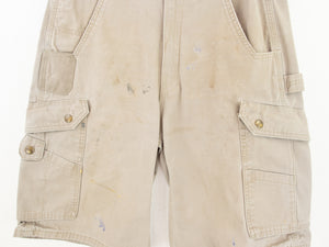 VINTAGE CARHARTT DISTRESSED LONG CARGO SHORTS - 28/30'