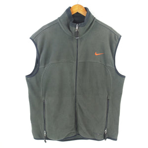 VINTAGE NIKE ACG EMBROIDERED FLEECE VEST - XL