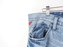 Load image into Gallery viewer, VINTAGE QUIKSILIVER EMBROIDERED DENIM JORTS - 36'
