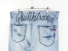 Load image into Gallery viewer, VINTAGE QUIKSILIVER EMBROIDERED DENIM JORTS - 36'
