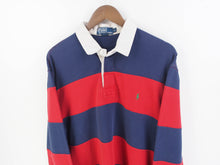 Load image into Gallery viewer, VINTAGE RALPH LAUREN STRIPED RUGBY JUMPER - L
