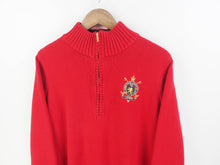Load image into Gallery viewer, VINTAGE RALPH LAUREN CREST KNIT 1/4 ZIP - M
