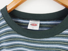 Load image into Gallery viewer, VINTAGE QUIKSILVER STRIPED EMBROIDERED T SHIRT - L
